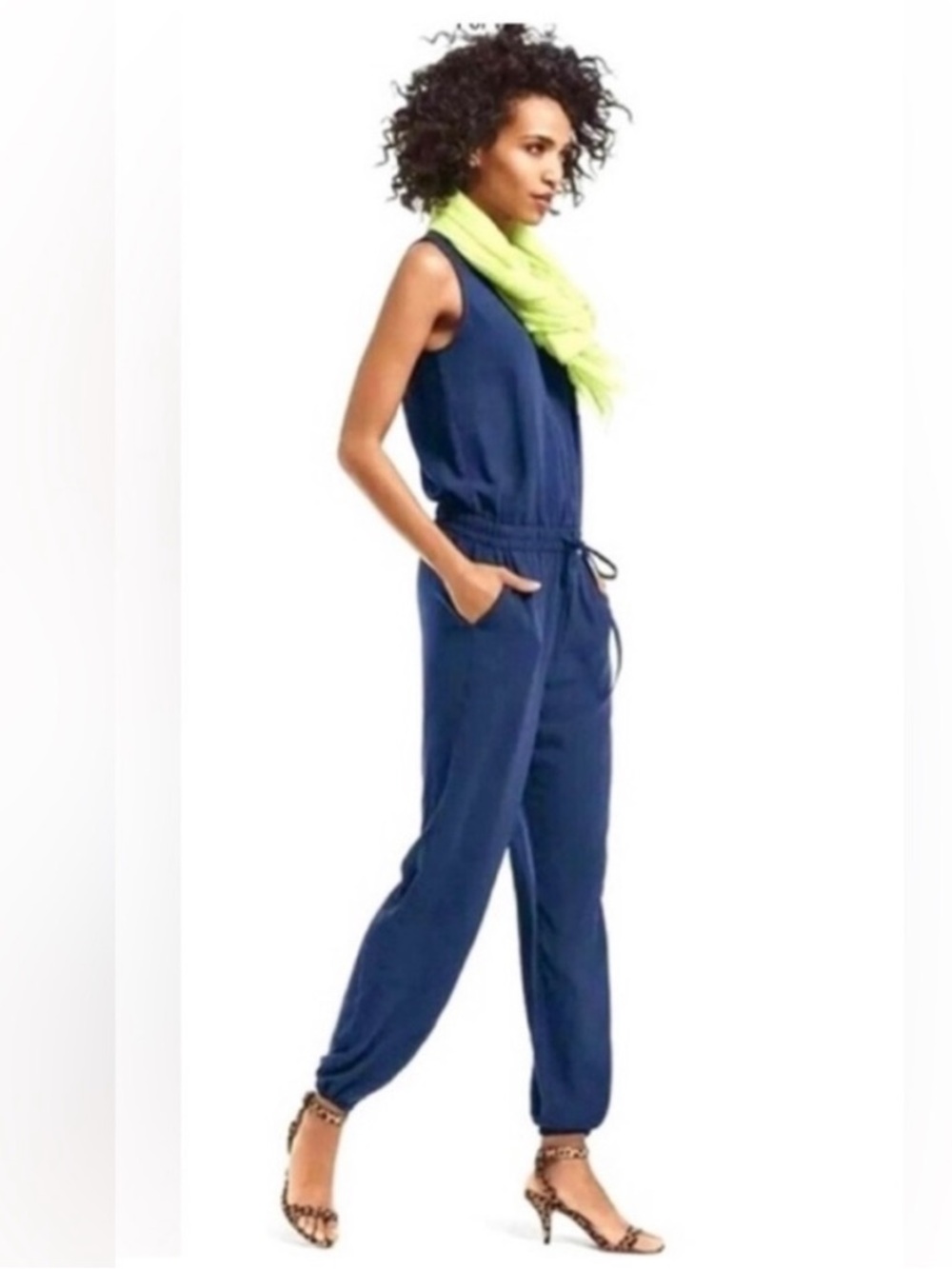 Cabi‎ #303 French Navy Jumpsuit Size  Small EUC